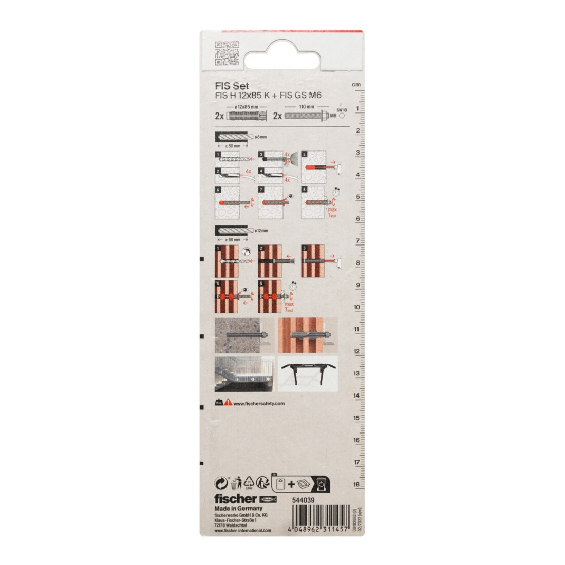 fischer Kit d'accessoires d'injection M6 K