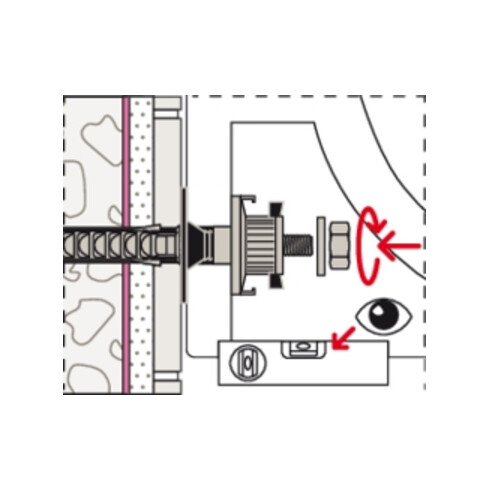 fischer Kit de fixation pour lavabo suspendu WST Klik 120