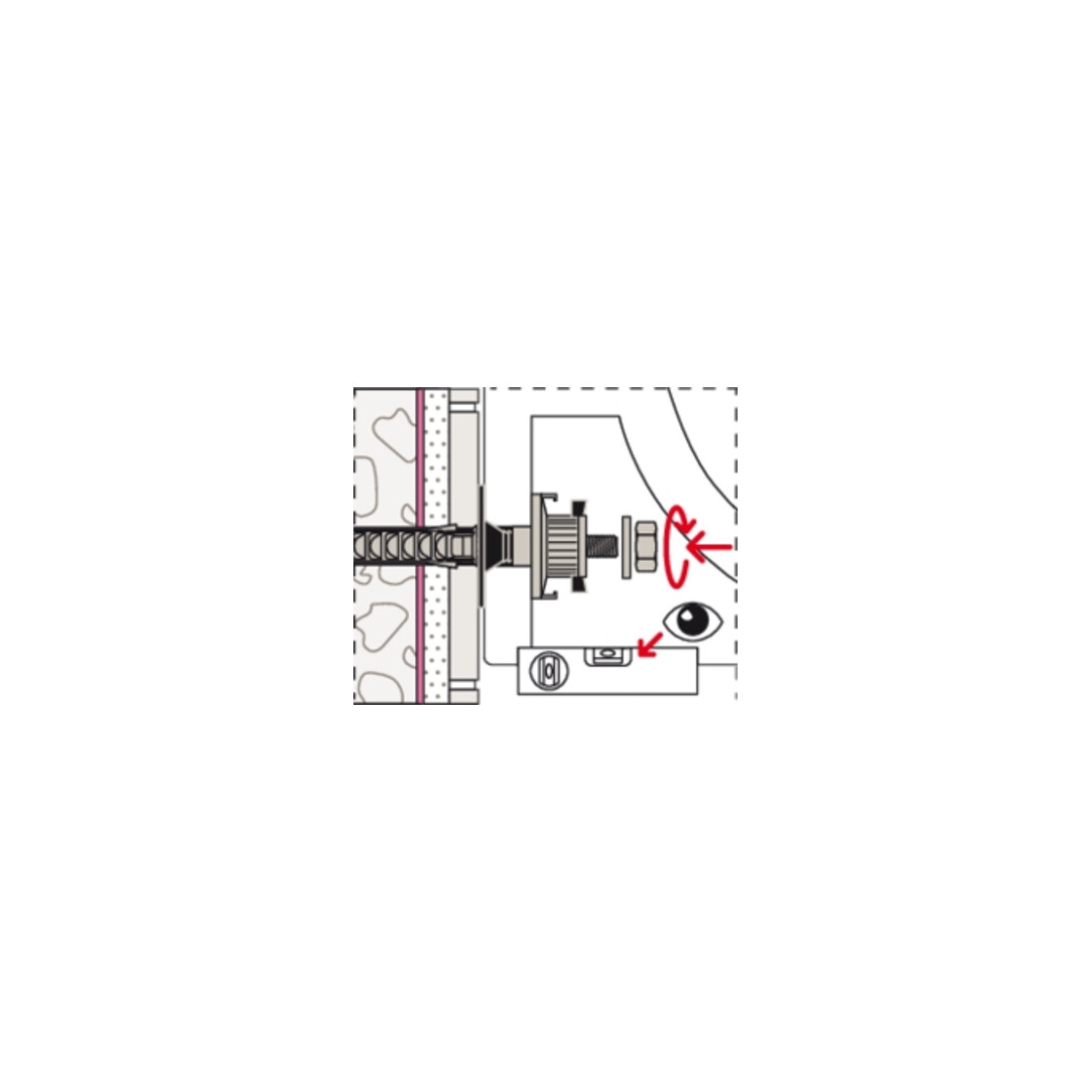 fischer Kit de fixation pour lavabo suspendu WST Klik 120