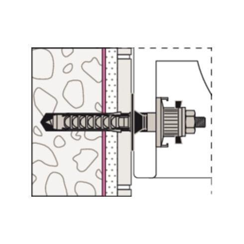 fischer Kit de fixation pour lavabo suspendu WST Klik 140
