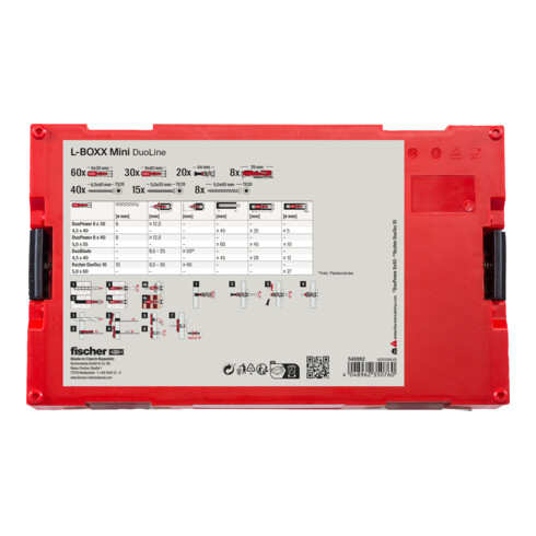 fischer L-Boxx mini DuoLine + Schraube (181 Teile)