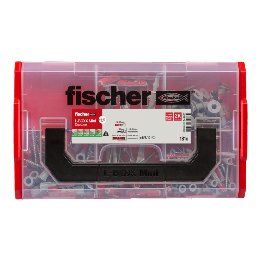 fischer L-Boxx mini DuoLine + Schraube (181 Teile)