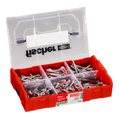 fischer L-Boxx mini DuoPower et DuoSeal + vis (275 pièces)