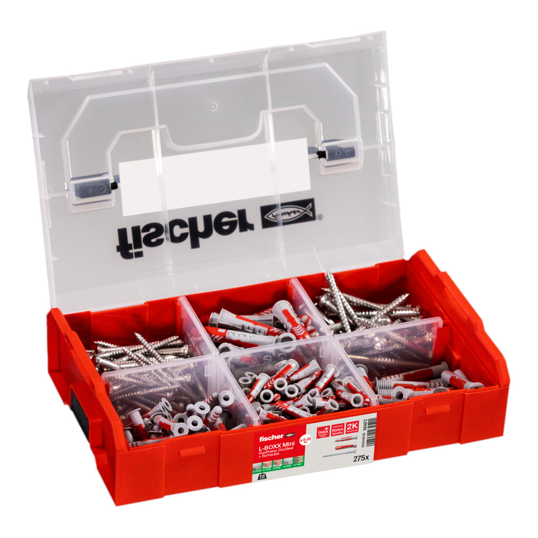 fischer L-Boxx mini DuoPower et DuoSeal + vis (275 pièces)