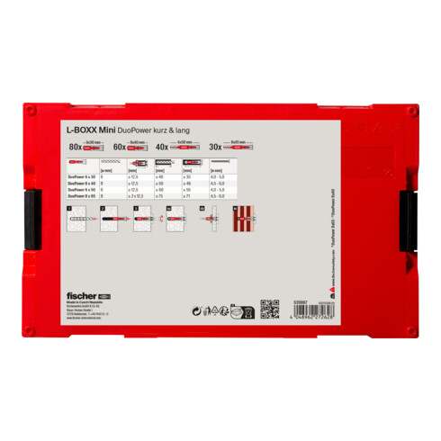 fischer L-Boxx mini DuoPower kurz & lang (210 Teile)