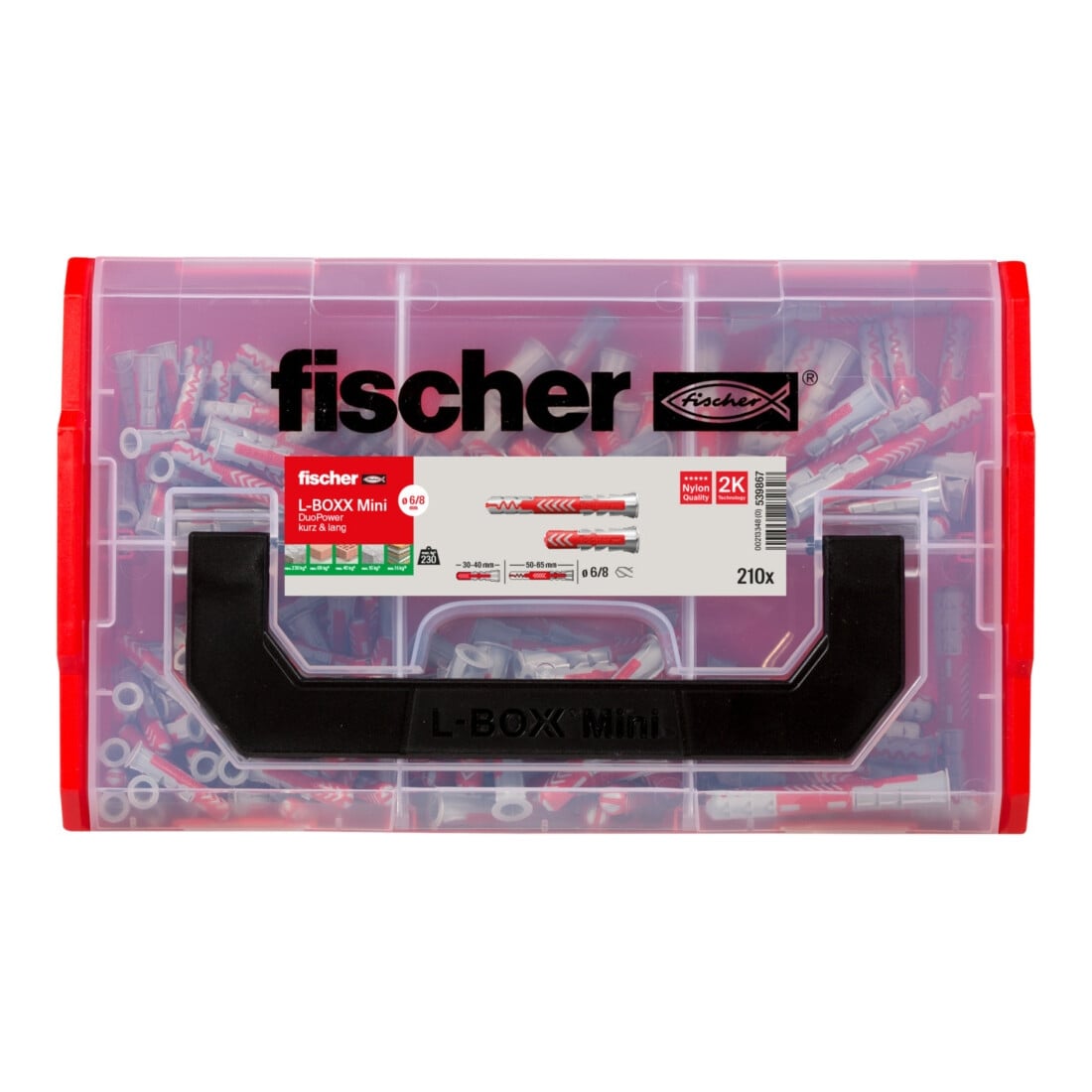 fischer L-Boxx mini DuoPower kurz & lang (210 Teile)