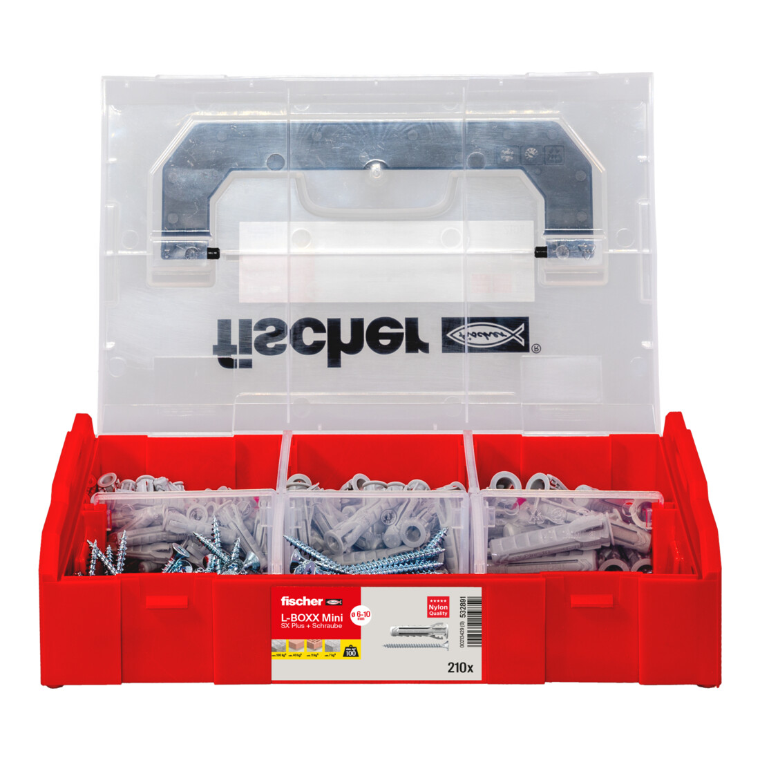 fischer L-Boxx mini SX Plus + Schraube (210 Teile)