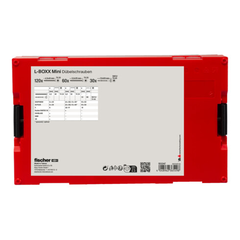 fischer L-Boxx mini Vis à cheville (210 pièces)