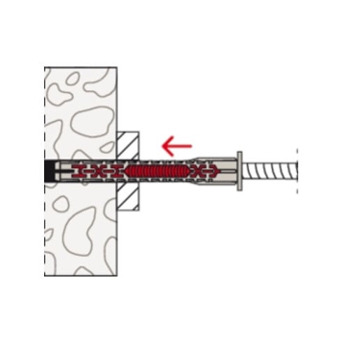 fischer Langschaftsdübel DuoXpand 10mm FUS R Sechskantschraube mit U-Scheibe