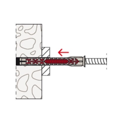 fischer Langschaftsdübel DuoXpand T mit Senkkopfschraube