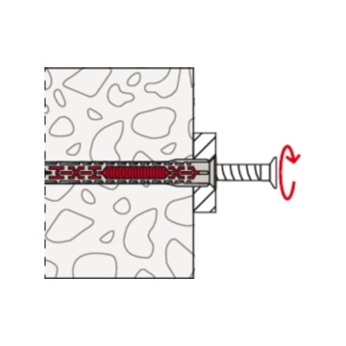 fischer Langschaftsdübel DuoXpand T mit Senkkopfschraube