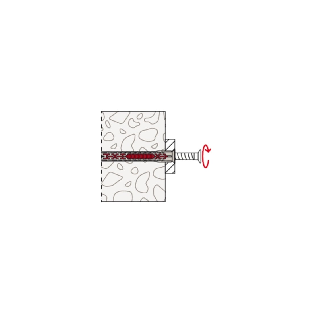 fischer Langschaftsdübel DuoXpand T mit Senkkopfschraube