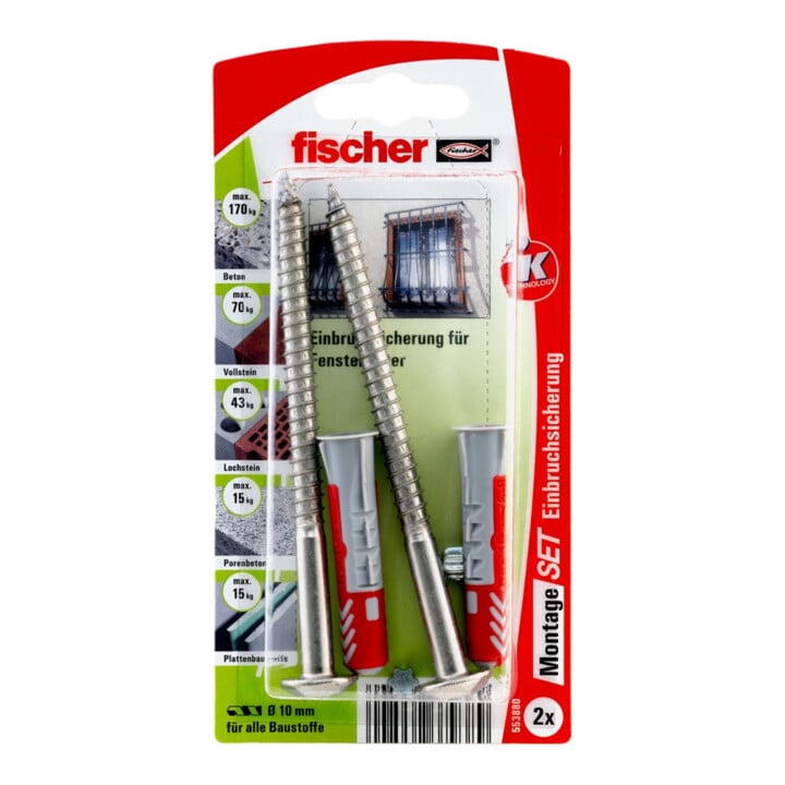 fischer M-Set Einbruchsicherung Fenstergitter K