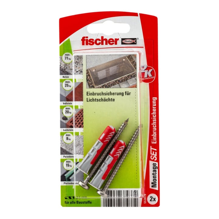 fischer M-Set Einbruchsicherung Lichtschacht K