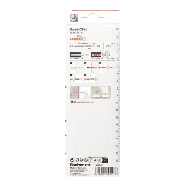fischer M-Set fixation pour lavabo K