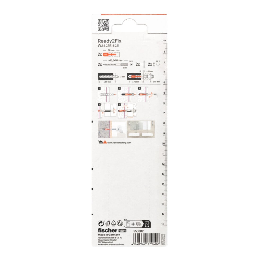 fischer M-Set fixation pour lavabo K