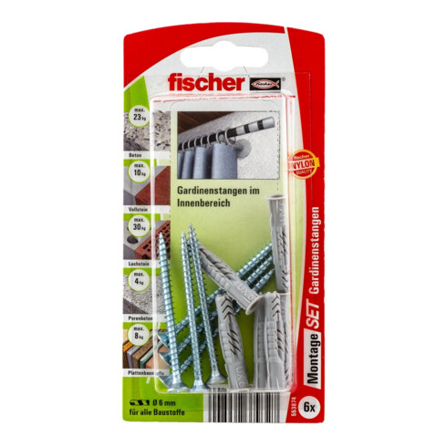 fischer M-Set Gardinenstangen K