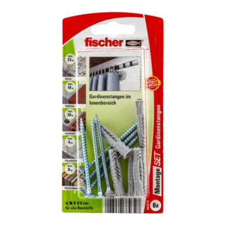 fischer M-Set tringles à rideaux K