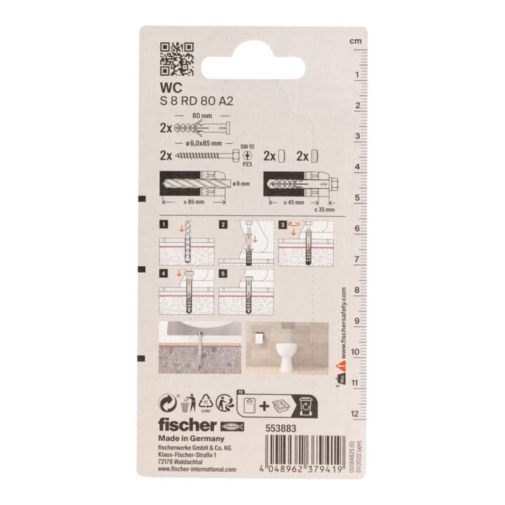 fischer M-Set WC-Befestigung K