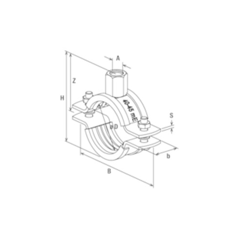 fischer Massivrohrschelle FRSM 1 Zoll M10/M12
