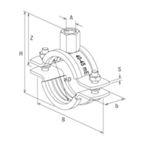 fischer Massivrohrschelle FRSM 177-183 M10/M12
