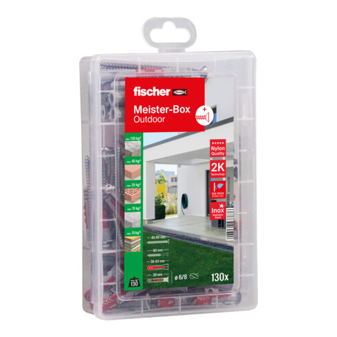 fischer Meister-Box Outdoor + Schraube (130 Teile)