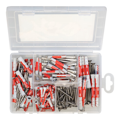 fischer Meister-Box Outdoor + vis (130 pièces)