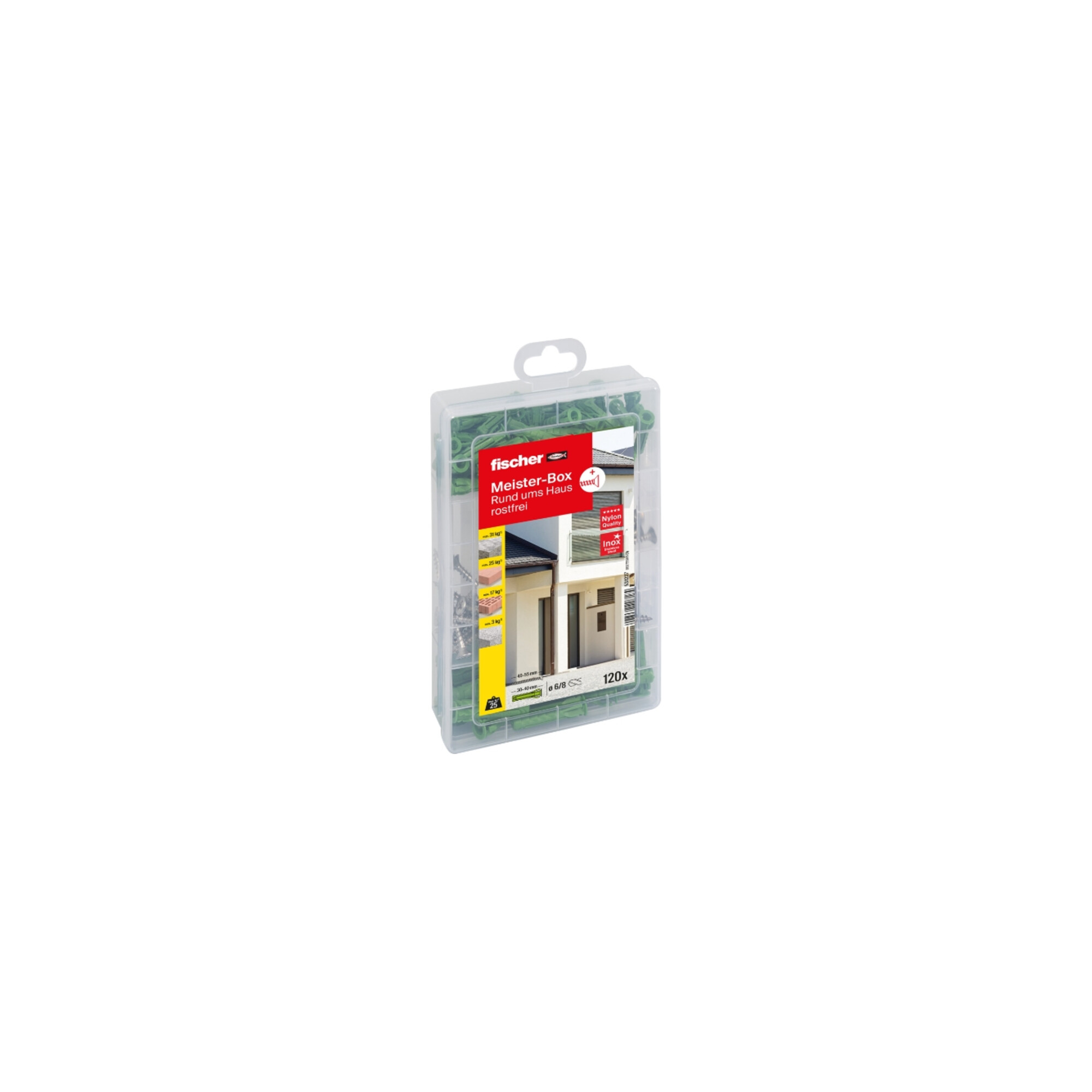fischer Meister-Box Rund ums Haus rostfrei + Schraube (120 Teile)