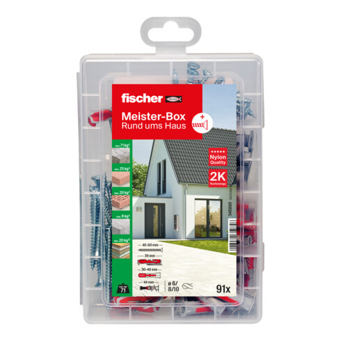 fischer Meister-Box Rund ums Haus + Schrauben (91 Teile)
