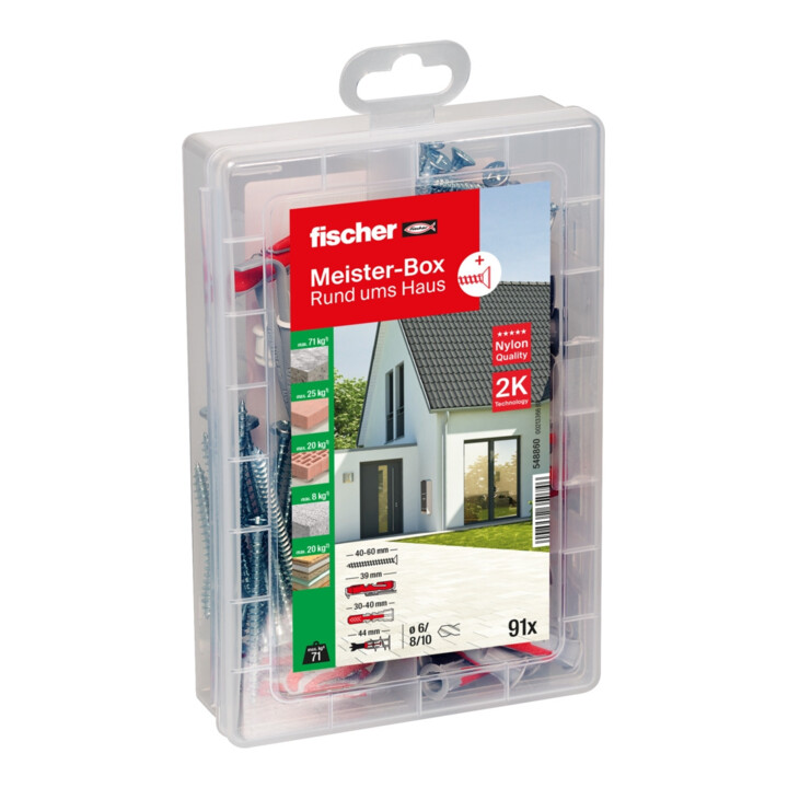 fischer Meister-Box Rund ums Haus + Schrauben (91 Teile)