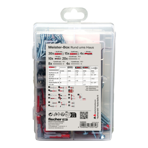 fischer Meister-Box Rund ums Haus + Schrauben (91 Teile)
