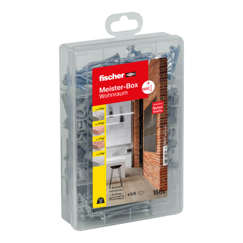 fischer Meister-Box Wohnraum + Schrauben (160 Teile)