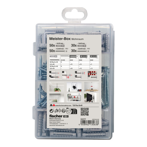 fischer Meister-Box Wohnraum + Schrauben (160 Teile)