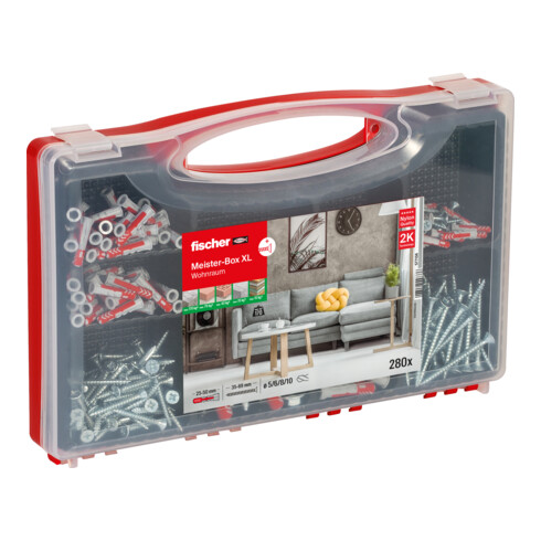 fischer Meister-Box XL Espace de vie + Vis (210 pièces)