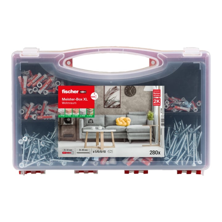 fischer Meister-Box XL Espace de vie + Vis (210 pièces)