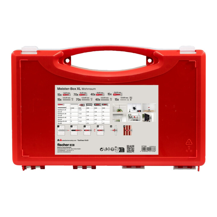fischer Meister-Box XL Espace de vie + Vis (210 pièces)