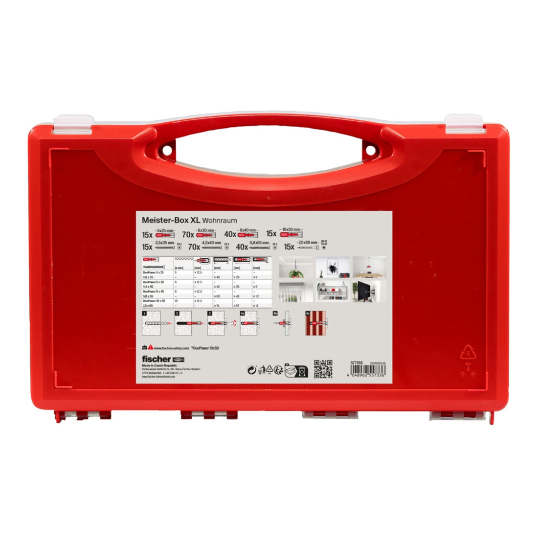 fischer Meister-Box XL Espace de vie + Vis (210 pièces)