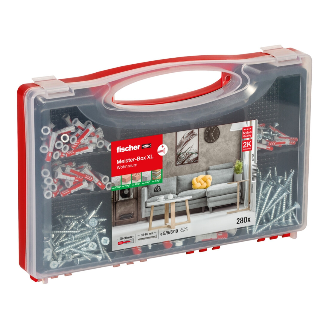 fischer Meister-Box XL Wohnraum + Schrauben (210 Teile)