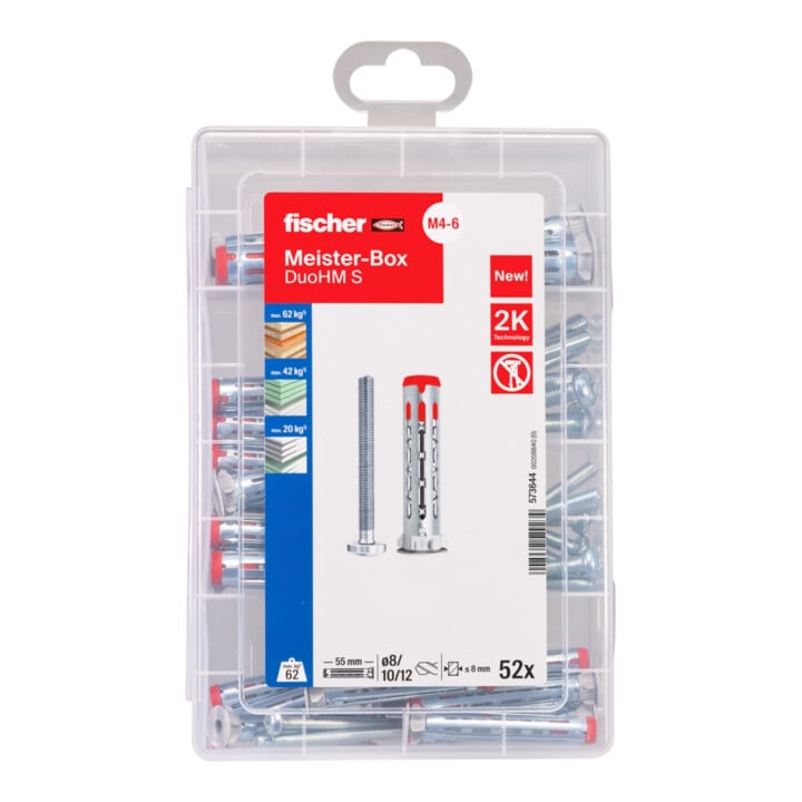 fischer Meisterbox avec chevilles DuoHM TX 52 pcs.
