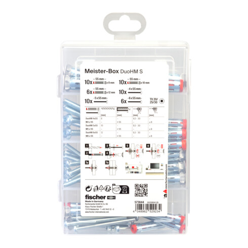 fischer Meisterbox mit Hohlraumdübel DuoHM TX 52-tlg.