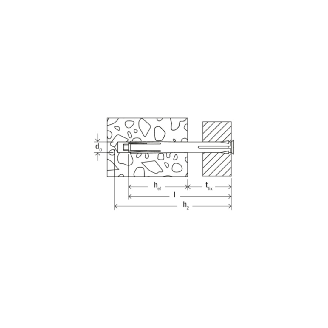 fischer Metallrahmendübel F M mit Senkkopfschraube PZ