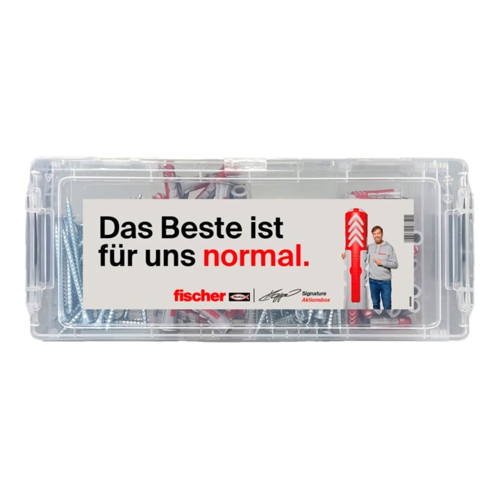 fischer MiniFixTainer DuoPower + S „Klopp Signature“ Aktionsbox
