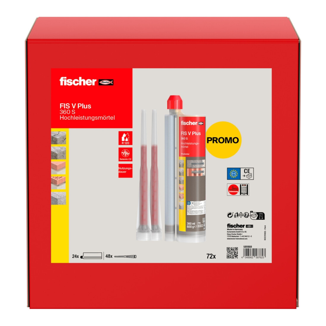 fischer Montagemörtel FIS V Plus 360ml S UMK (24 Stück im Karton)