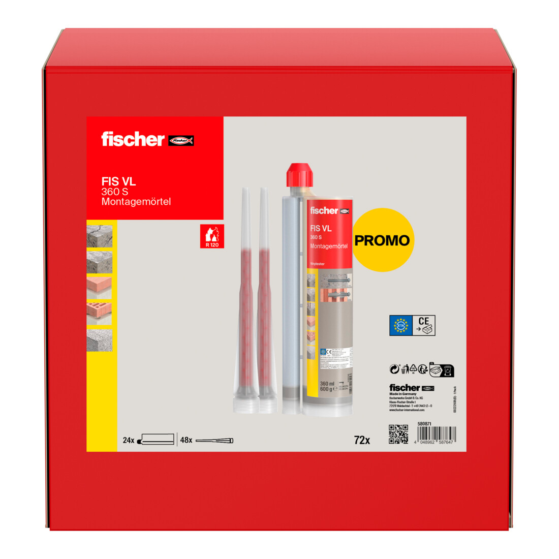 fischer Montagemörtel FIS VL 360ml S UMK (24 Stück im Karton)