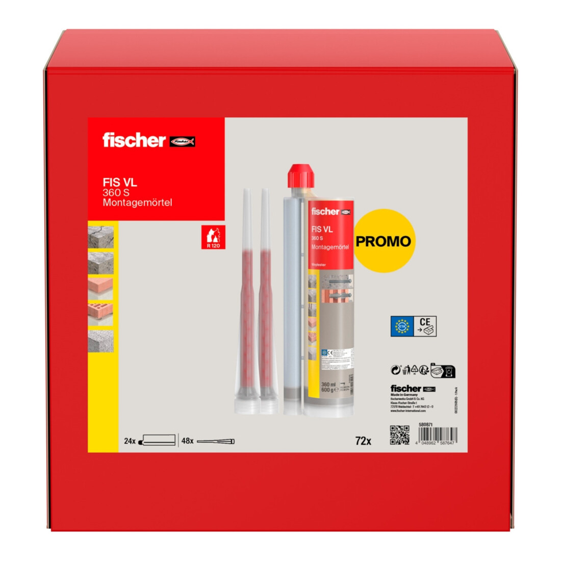 fischer Montagemörtel FIS VL 360ml S UMK (24 Stück im Karton)