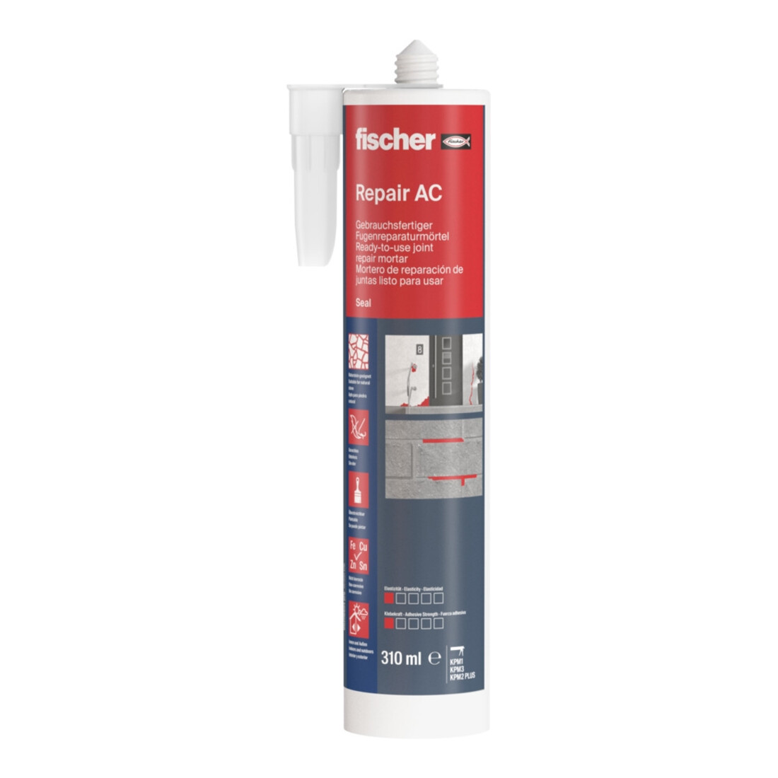 fischer Mortier de réparation 310ml DEC CG gris ciment