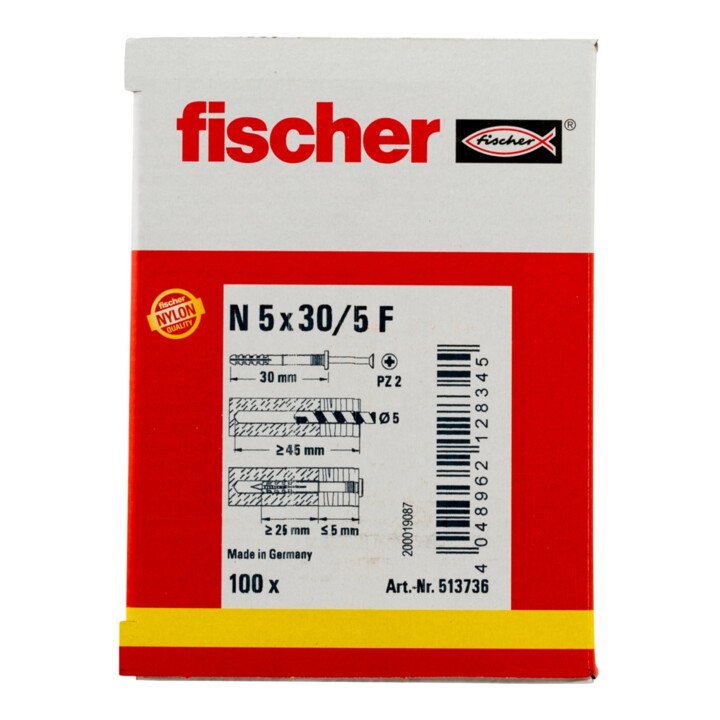 fischer Nageldübel N 5x30/5 F (100)