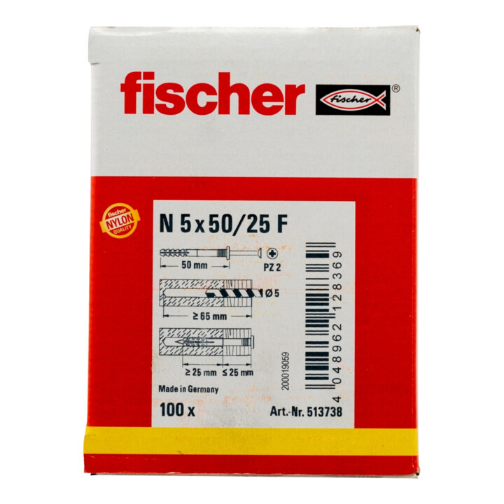 fischer Nageldübel N 5x50/25 F (100)