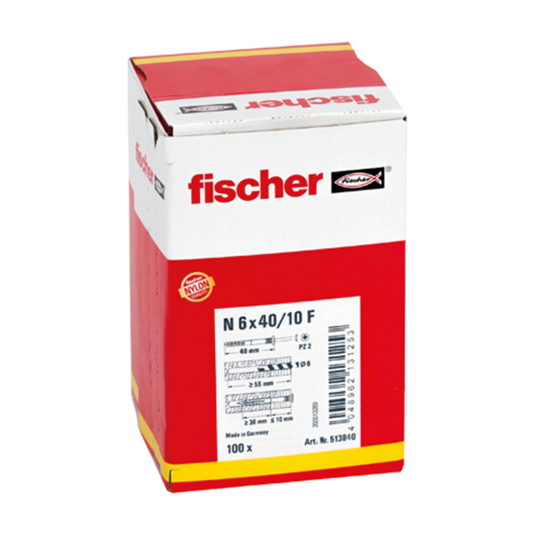 fischer Nageldübel N 6x40/10 F (100)