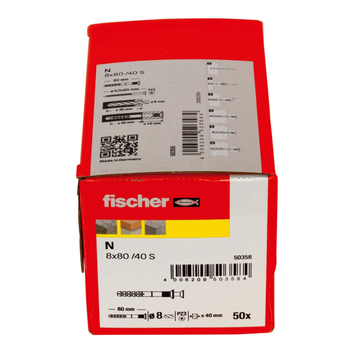 fischer Nageldübel N 8 x 80/40 S